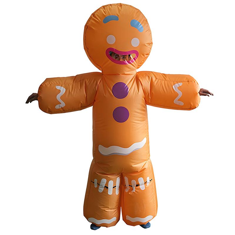 Xmas Funny Inflatable Costumes Gingerbread Snowman