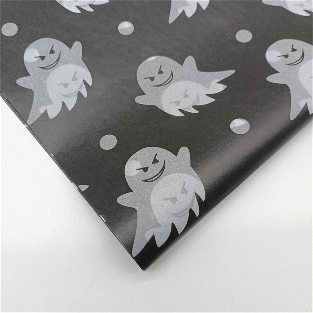 20 Sheet Halloween Wrapping Paper, Skull/Spider Web Pattern Gift Wrap Tissue Paper Decorative Craft Paper for Party