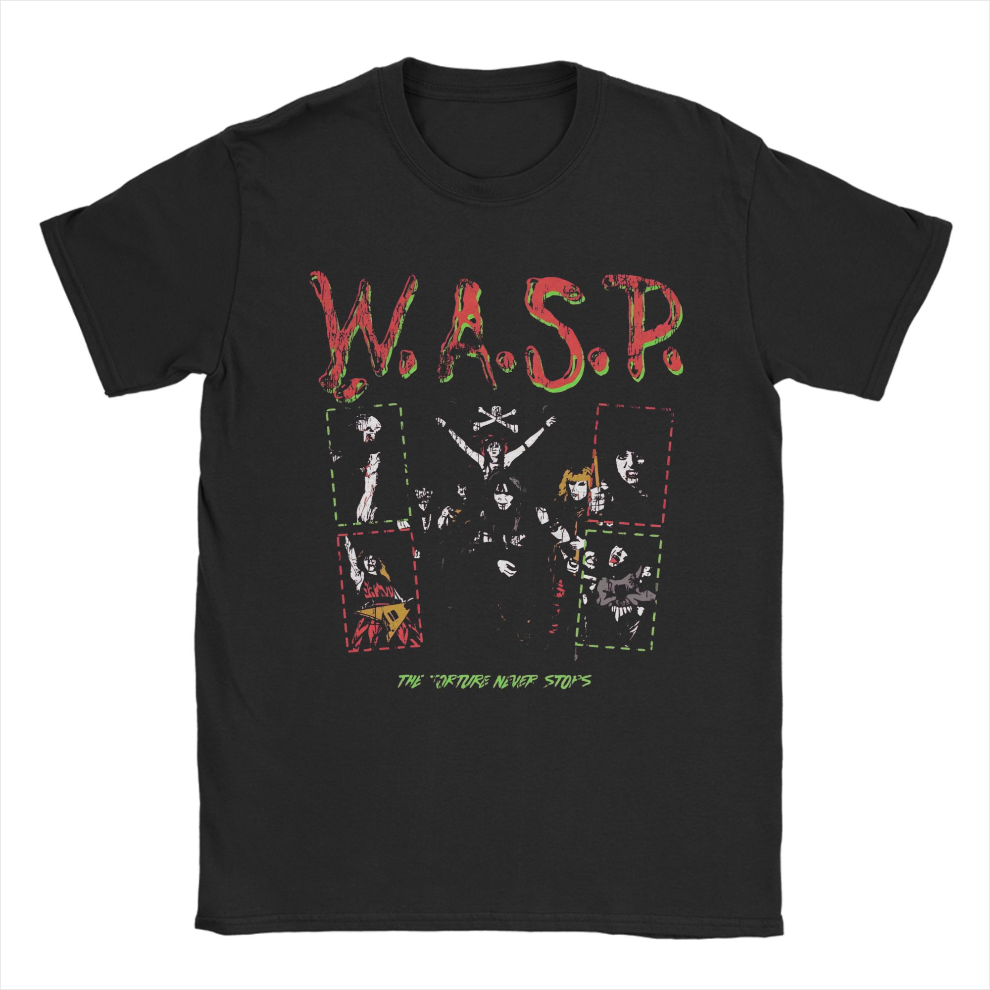 

WASP W.A.S.P rock band Graphic T Shirt for Men Women 100% Cotton Tee Shirt Clothing 4XL