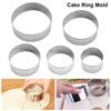 5 szt./zestaw Wytrzymały Pierścień do Ciasta ze Stali Nierdzewnej Okrągły Forma Okrągła DIY Forma do Ciasta i Gum Paste 4/5/6/7/8cm Wykrawacz do Ciastek Mousse