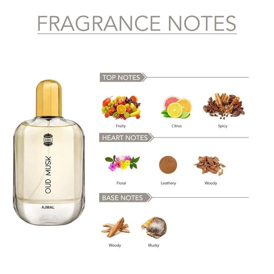 Ajmal Oud Musk Eau De Perfumee 100ML Long Lasting Scent Spray Gift For Men