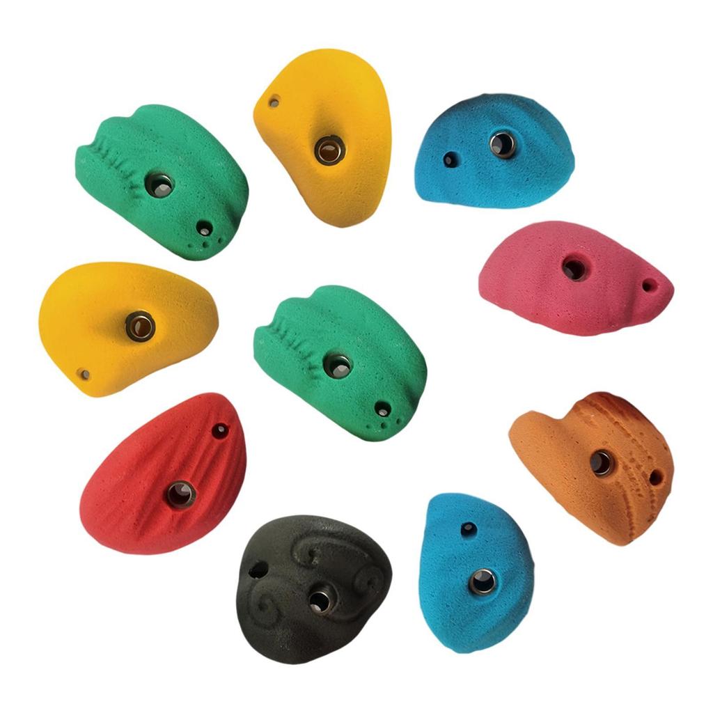10Pcs Rock Climbing Holds Beginners Accessories Climbing Rock Wall Grips for Home Gym Tree Climbing Tree House Outdoor Climbing