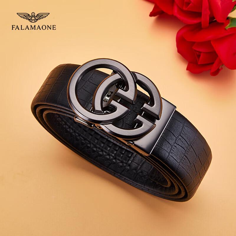 TANMINGFEI Men s Leather Automatic Buckle Belt