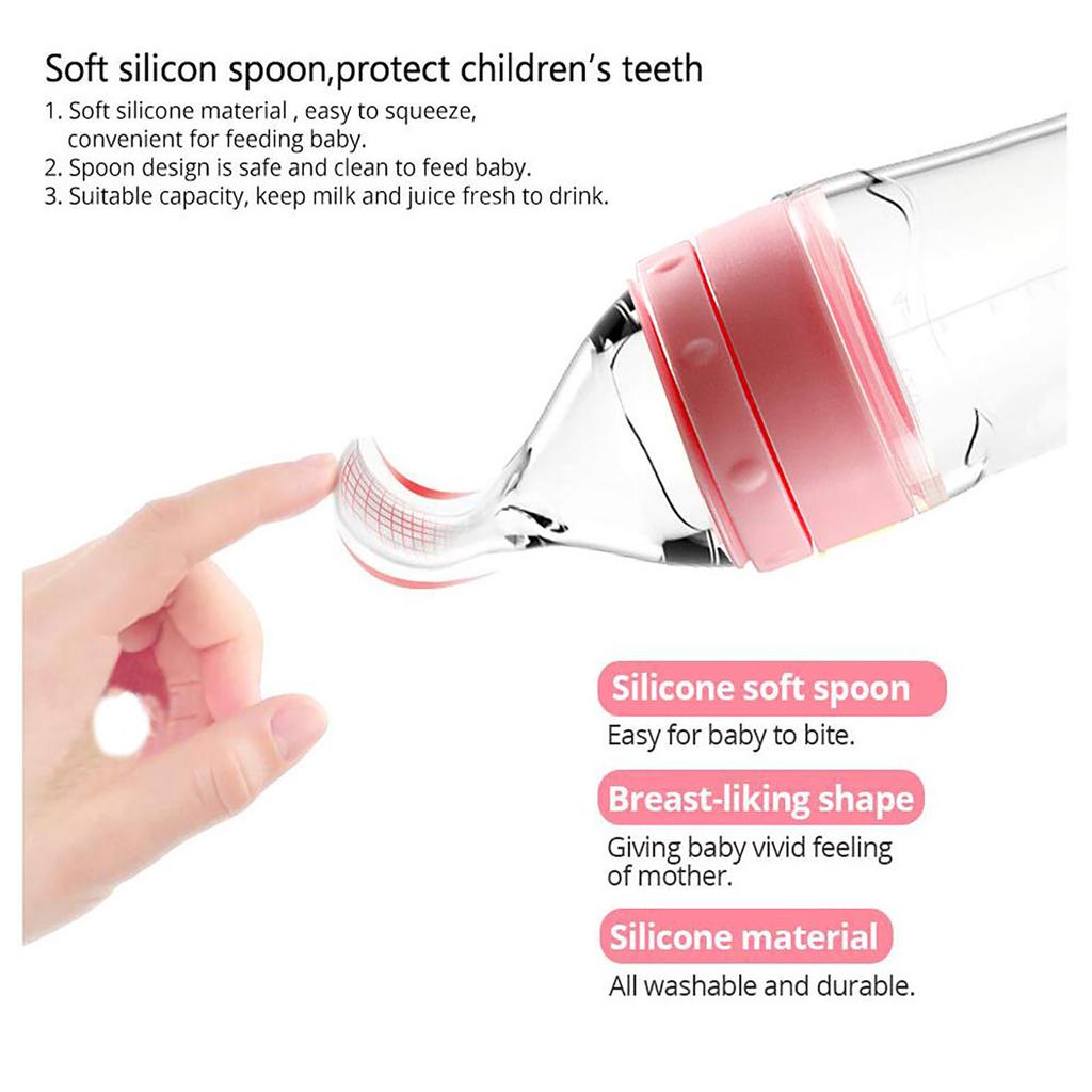 Baby Bottle Crowd Training Silicone Bottle  Spoonfood Supplement Bottle