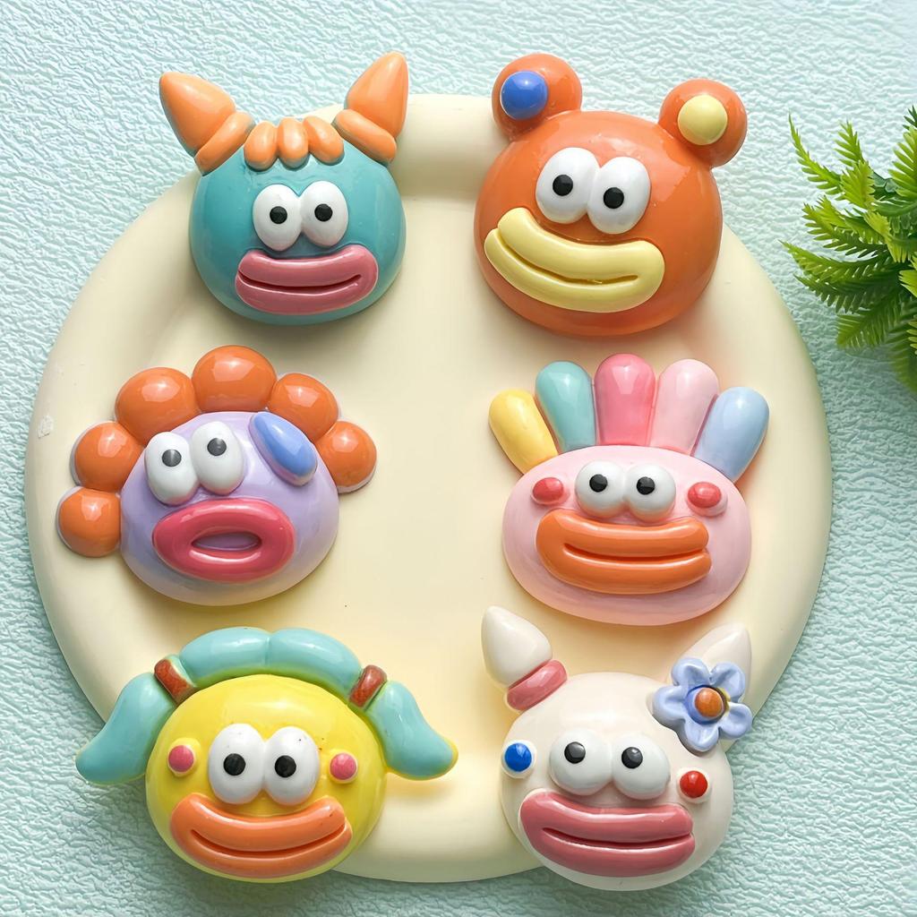 Cartoon Sausage Mouth Resin Accessories: Handmade DIY Ornaments for Hair Clips, Ties, Water Bottles, and Crafting