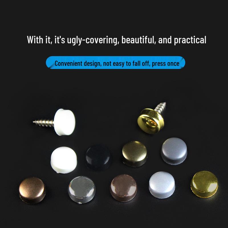 Copper Pad Screw Cap Mirror Nail Decorative Cover with Fixing Screw