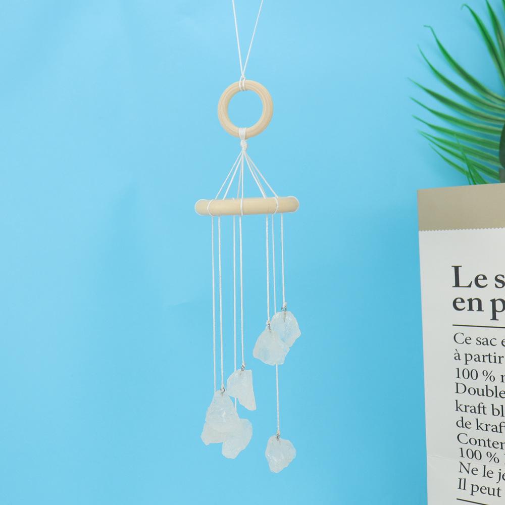 Boho Chic Raw Crystal Quartz Wind Chimes Hanger Home Decorations and Garden Sun Catcher Handcrafted for Your Unique Style