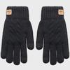 Men's double-layer knitted gloves winter wool piled thickened outdoor warm finger touch screen gloves