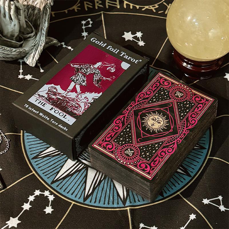 Rider-Waite Tarot Deck: Beginner-Friendly, Hot Stamped, Waterproof PVC Cards for Card Games.