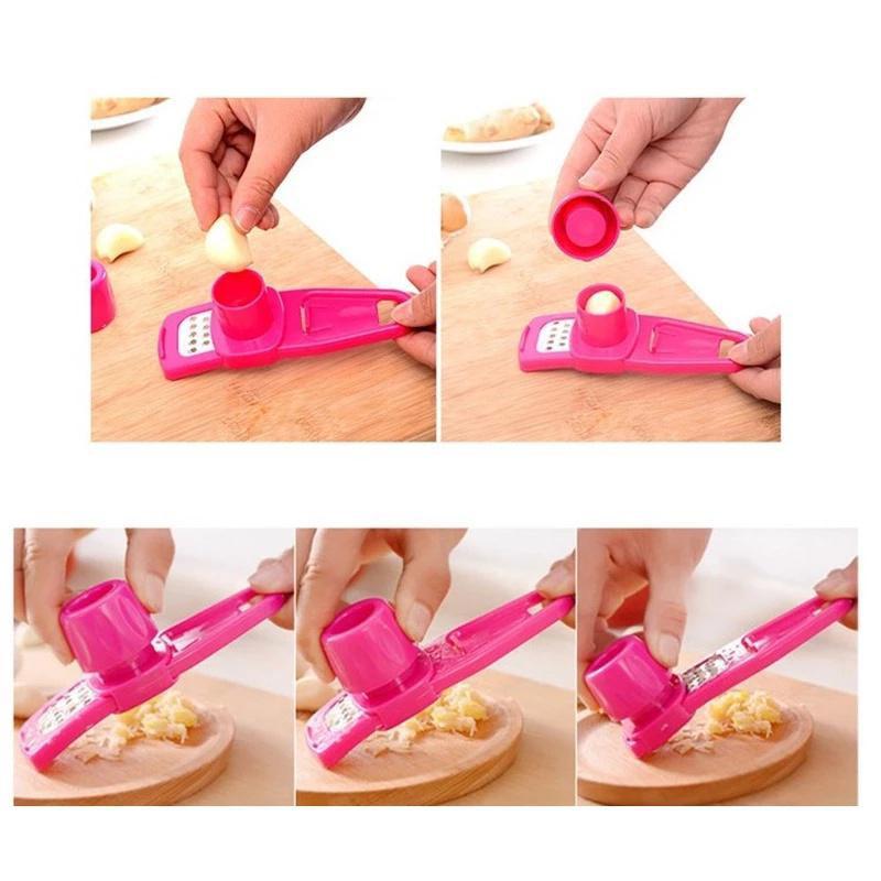 1PC Garlic Crusher Multi Functional Manual Ginger Garlic Grinding Grater Cutter Utensils Garlic Peeler Kitchen Accessories Tools