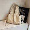 Große Tragetasche Damen Retro Unifarben Pendler Umhängetasche