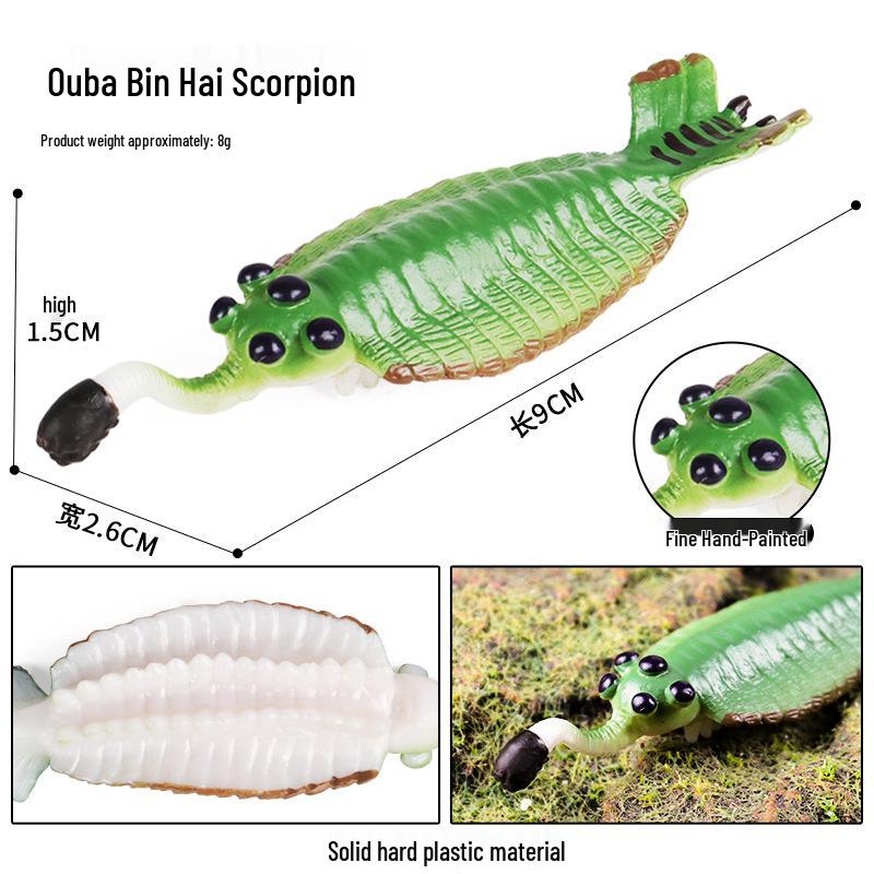 Ancient Marine Life Model: Trilobite, Eurypterid, Pikaia, Sea Scorpion, Nautilus Toy