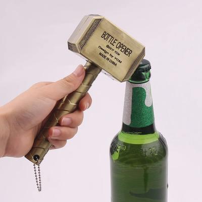 Büyük Boy Bira Şişe Açacağı Çok İşlevli Çekiç Thor Şekilli Bira Şişe Açacağı Uzun Saplı Mutfak Bar Aleti