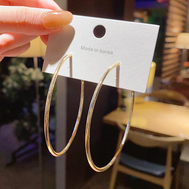 Exaggerated S925 Silver Hoop Earrings - Trendy Statement Piece
