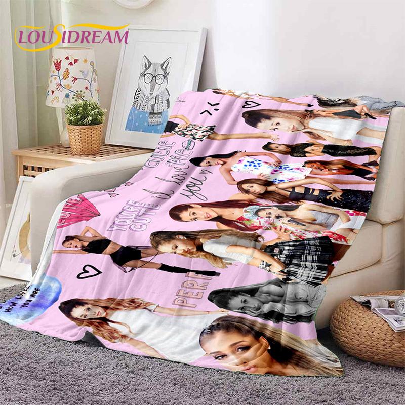 3D Ariana Grande Cat Ari Singer Soft Blankets,Keep Warm Throw Blanket Comfortable Blanket for Picnic Beds Sofa Home Bedroom Gift