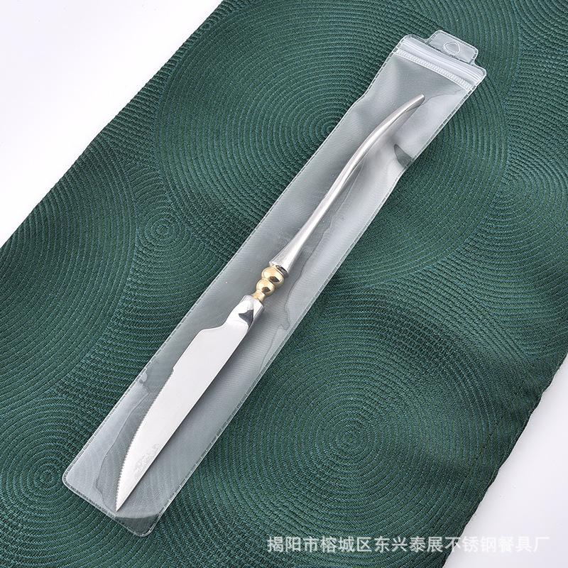 304 Stainless Steel Gourd Handle Western Tableware Hotel Restaurant Steak Knife Fork Dessert Spoon Set