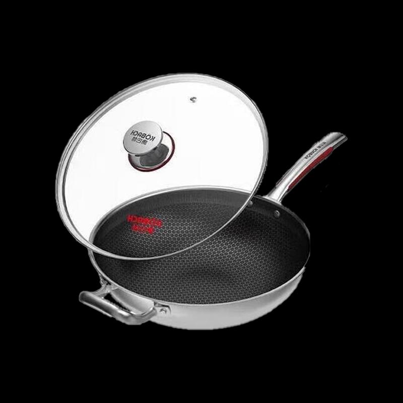 Kambach Xiyue 32cm 304 Stainless Steel Honeycomb Non-stick Wok