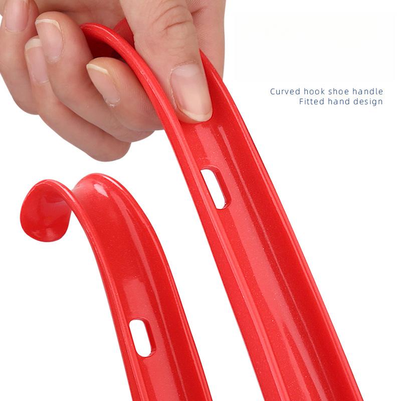 Plastic Shoehorn Lengthened and Thickened Without Bending Over, Elderly Pregnant  Shoes Pumping Lazy Person Shoe Wearer, Color Hanging Shoe Lift