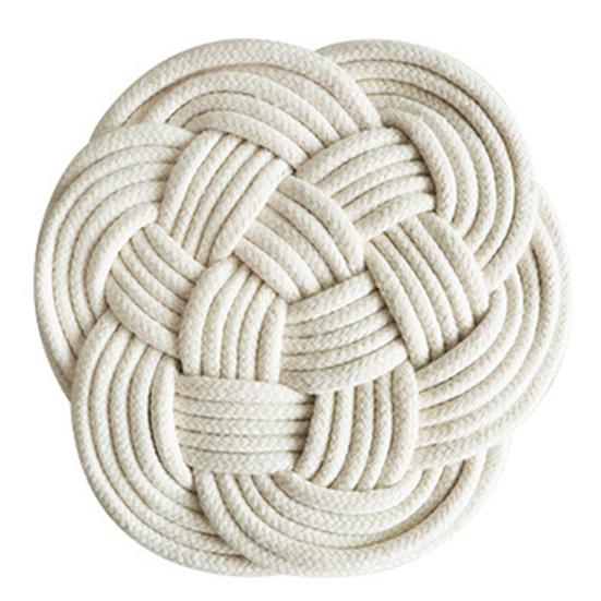 Resistant Non-Slip Placemat for Dining Table Washable Woven Linen Straw Table Mat S C