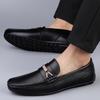 2025 Fashion Italian Loafers Men Dress Shoes Genuine Leather Slip On Flats Casual Shoes for Men Formal Marriage Wedding Shoes