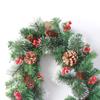 Christmas Green Rattan Holiday Ornaments Christmas Decoration Cottage Ornaments and Accessories Door Rattan Light Door Ornaments