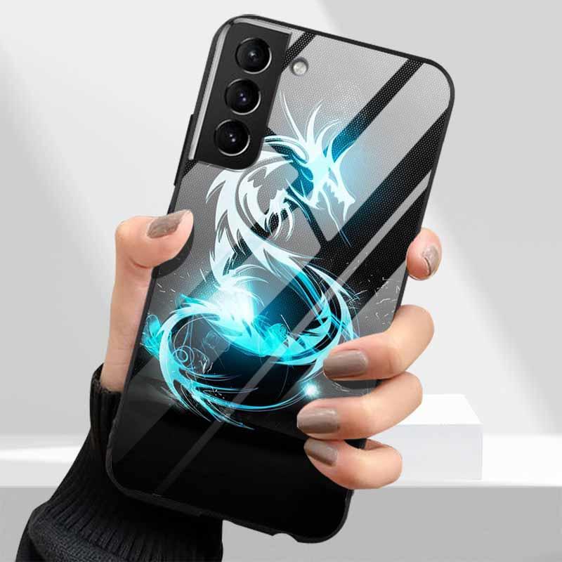 Tempered Glass Phone Cases for Samsung Galaxy S21 FE S20 S22 Plus Ultra 5G S 21 22 23 24 S23 S24 S24FE Cover Hard PC Back Shell