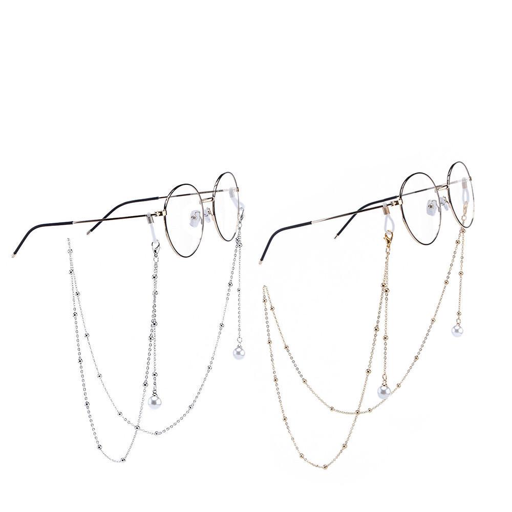 Reading Glasses Chain for Women Metal Sunglasses Cords Beaded Eyeglass Lanyard Hold Straps