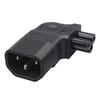 IEC320 C14 To C5 Left Angle Power Plug C14 3 Pin Male To C15 Female Side Bend Conversion Plug Adapter PDU Adapter