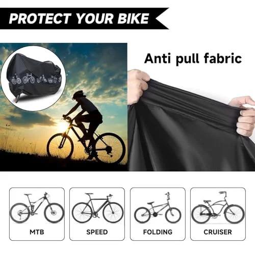 Bike Bicycle Cover Waterproof Dustproof- 190T Bike Cover for 1 or 2 Bikes,Indoor and Outdoor Use,Bike Cover Rain Sun UV Wind Snow Proof Resistant