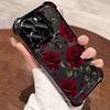 Transparent floral pattern phone case suitable for iPhone 17 16 15 14 13 12 11 Pro/Max/Plus anti drop and shockproof back cover