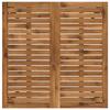 Garden Table Natural and Black 80 x 80.5 x 75 cm