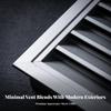 Louvered Ventilation Grille Weather-Resistant Aluminum Vent Cover Wall