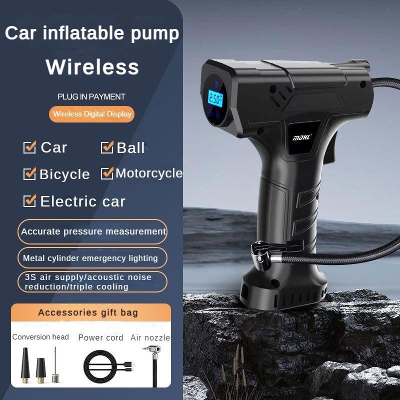 80W Car Mounted Large Battery Inflation Pump  Portable Wireless Air Pump Equipped with LED Anti Freeze Electric Pump