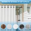 Tension Curtain Rod, 42 to 115 inch Adjustable Heavy Duty black shower curtain rod for bathroom Closet Windows