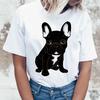French Bulldog T-Shirt Dame Kvinnelig T-skjorte Topp Tee Shirts Femme Cartoon Harajuku Kawaii Koreansk