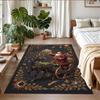 Christmas Printed Square Area Rug Soft Non Slip Floor Carpet For Bedroom Holiday Gift