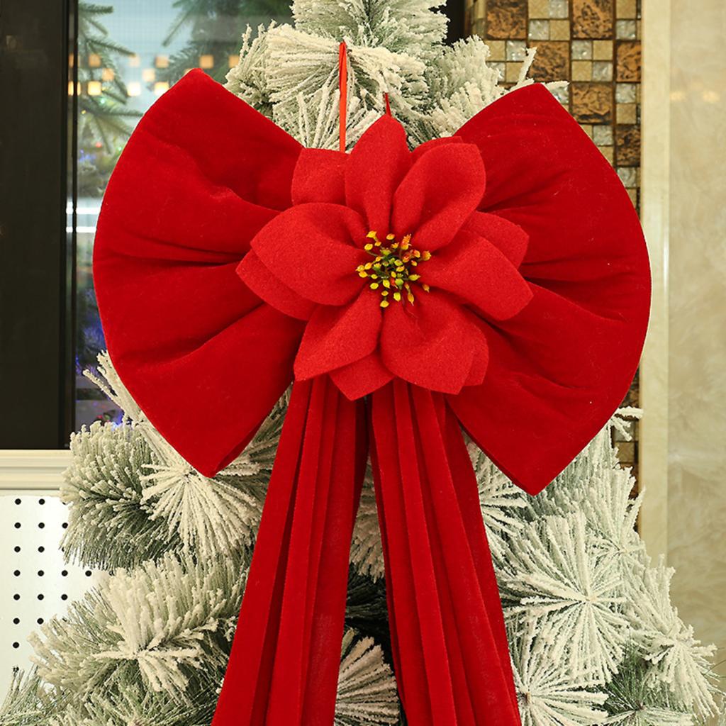 Large Velvet Christmas Hanging Ornament for Tree Decorations, Window Display, Wedding Venue Decor