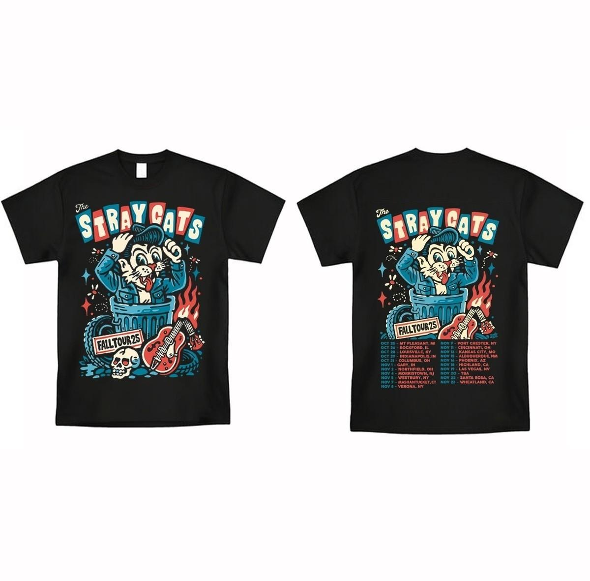 Retro STRAY CATS Tour 25 Tour Unisex All Size Shirt 22D451 XXXL