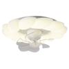 New Cream Style Bedroom 360 degree Shake Head Electric Fan Ceiling Light Intelligent Dimmable Children's Room Ceiling Fan Lamp 52 * 20cm