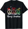 Men's and Women's T-shirts NEW LIMITED Hippie Peace Sign Santa Hat Reindeer Merry Christmas T-Shirt S-3XL