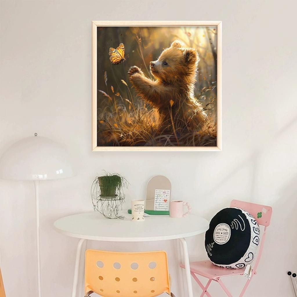 Animal Full 11CT DIY Stamped Printed Cross-Stitch Kits 40x40cm Cross Stitch Art and Crafts Kits for Adults Home Decor