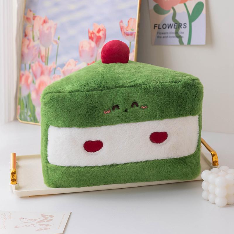 Cartoon Cake Plush Fruit Muffin Shape Plush Toys Stuffed Cute Colour Ice Cream Snack Decoration Birthday Party Gift for Kids
