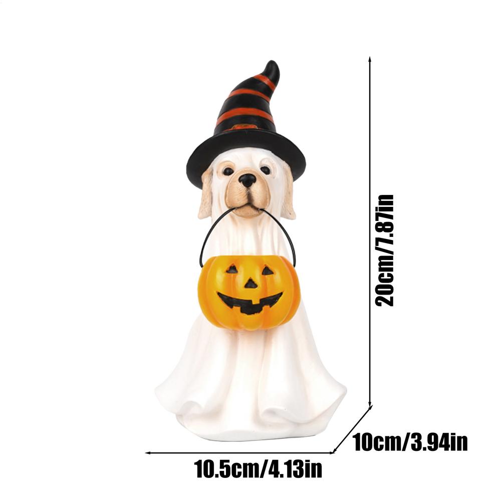 Halloween Figurines Ghost Decor Spooky Resin Statue cat dog Gnomes Decorations For Home Outdoor Yard For Indoor Porch Decor
