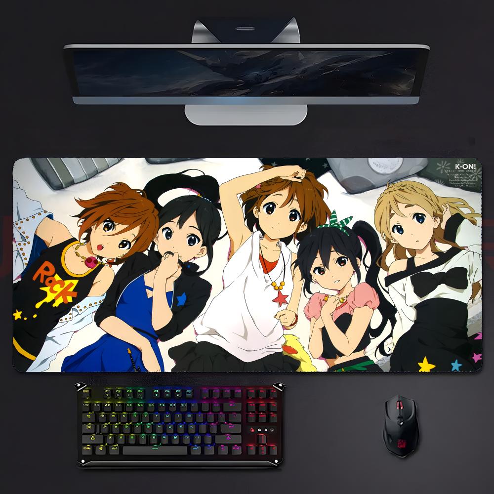 Süßes Musikalisch Anime Mio Akiyama KKOn Mauspads Mousepad Großes Gaming Lockedge Verdickt PC Tisch Schreibtischmatte