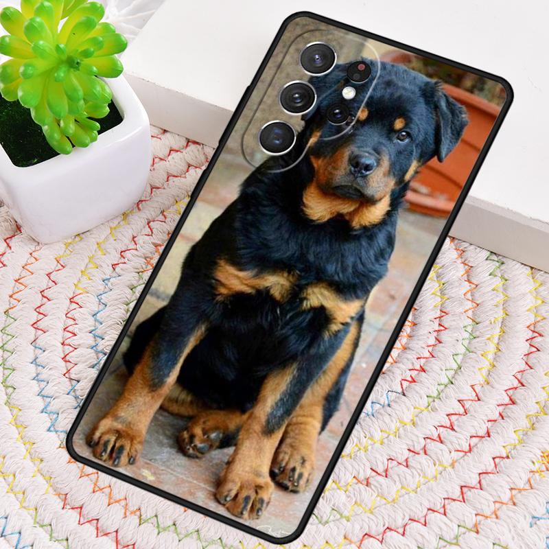 Cool Rottweiler Dog Soft TPU Phone Case for Samsung Galaxy note 10 pro S26 Ultra S23 S24 FE S25 S21 S22 PLUS shockproof Cove
