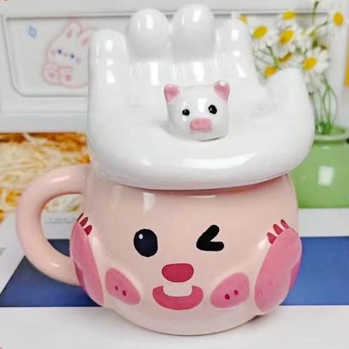 Cartoon 3D Ceramic Mug, Large Capacity Coffee Mugs, Breakfast Milk Cups, Couple Funny Tea Cup,Holiday Gift Drinking Utensils
