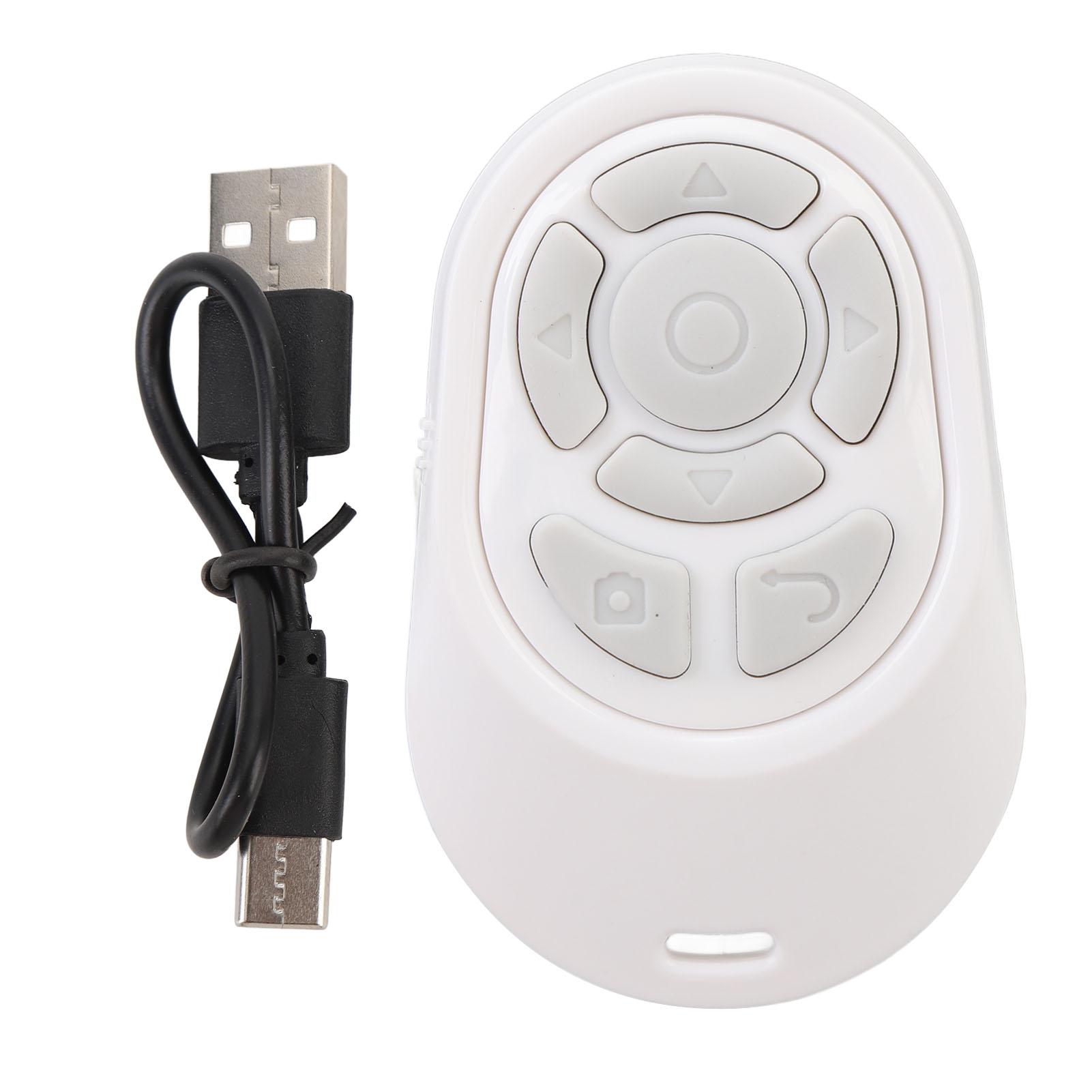 

Пульт дистанционного управления, прокручивающее кольцо для коротких видео, смартфон и планшет, переворачиватель страниц, беспроводное управление BT5.2 White