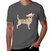 Chihuahua Holiday Christmas Light Tshirt Running Gym Short Sleeve Sports Tee