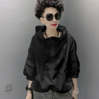 Solid Color Loose Casual Hoodies Women Turtleneck Long Sleeve Cotton Hooded Shirt Oversized Sweatshirt Female Pullove