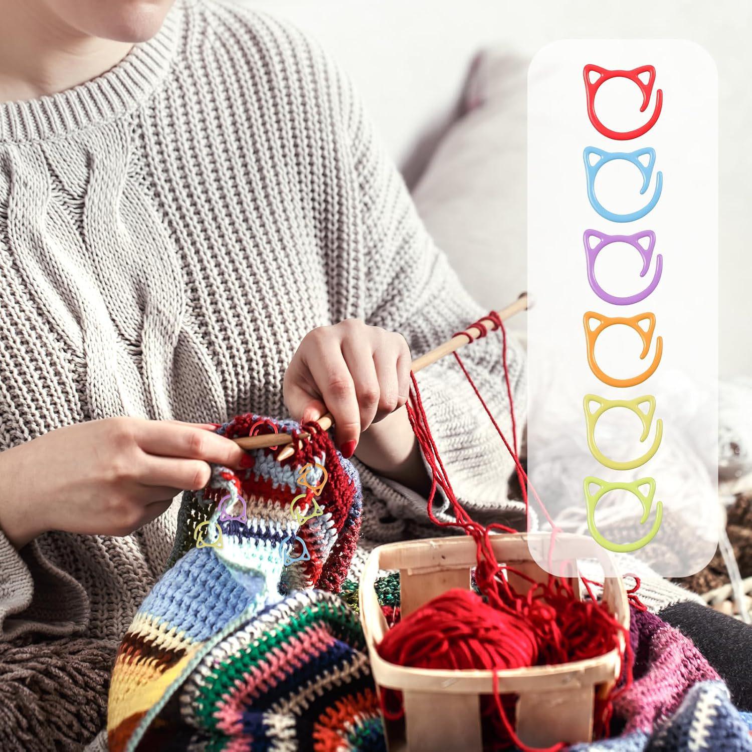 

Металлические маркеры для вязания в форме кошек для вязания крючком и рукоделия лаванды фиолетового